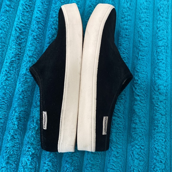 STAJEEKUM BLACK SUEDE SNEAKERS SLIDES - Picture 3 of 8